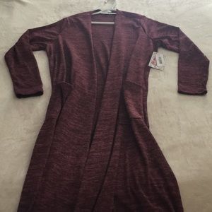 Soft, stretchy wine/burgundy large Sarah, New!